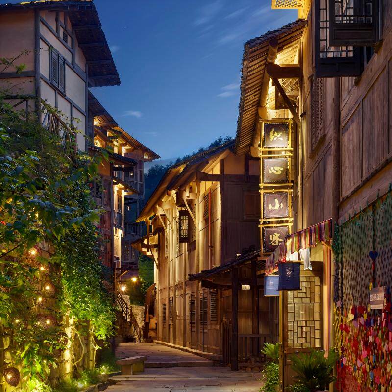 【暑期提前订】乌江寨景区水景大床房住宿1晚+双人门票+双人早餐+摆渡车