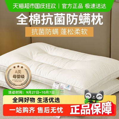 抗菌防螨可水洗护颈枕头助眠家用