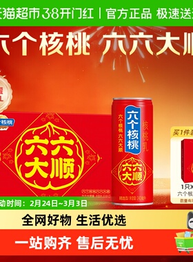 【年货礼盒】养元六个核桃植物蛋白核桃乳240ml*20罐饮料整箱低糖
