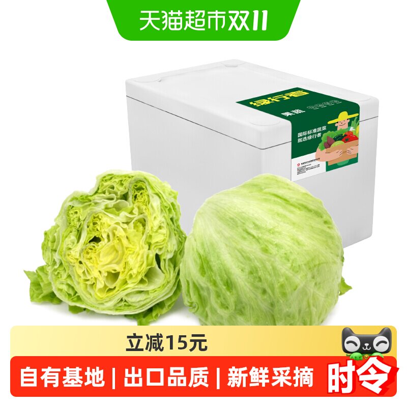【绿行者】出口级球生菜新鲜汉堡用圆生菜蔬菜沙拉菜