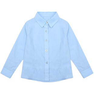 小学生长袖校服女童装学院风衬衫儿童新款女童春秋装女生白色衬衣