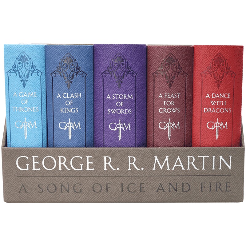 A Song of Ice and Fire 英文原版奇幻小说 冰与火之歌原版英文书全套皮革版 权力的游戏 game of thrones 英文版原版进口英语书籍