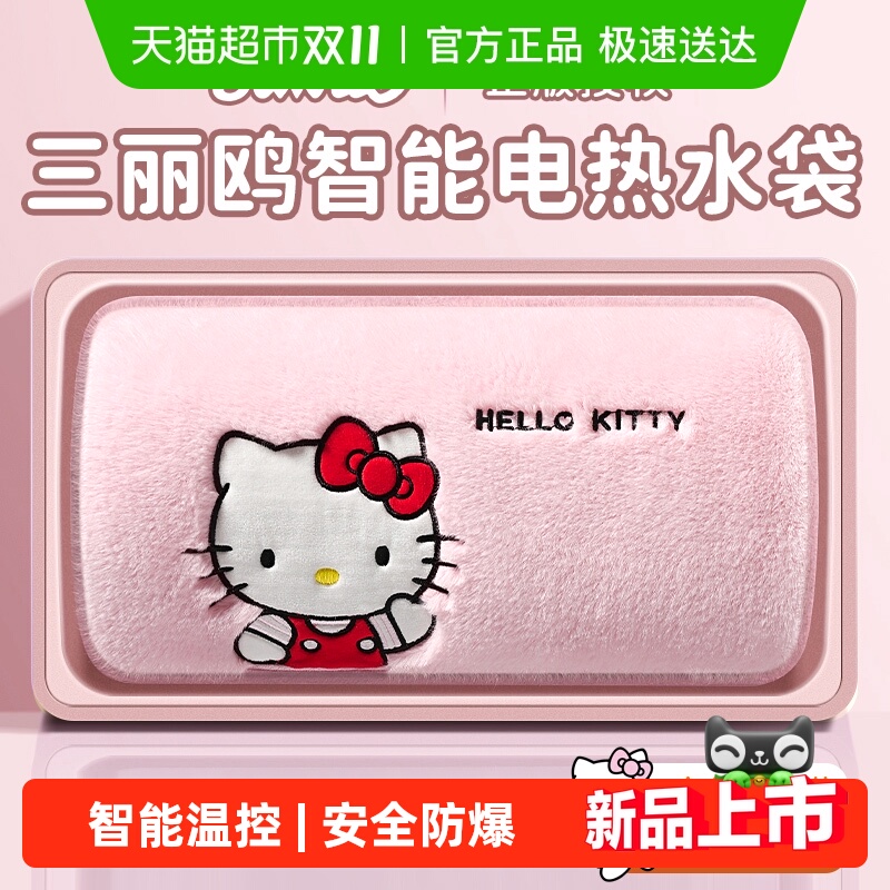 三丽鸥正版充电热水袋库洛米毛绒防爆暖手宝玉桂狗女生热敷暖宝宝