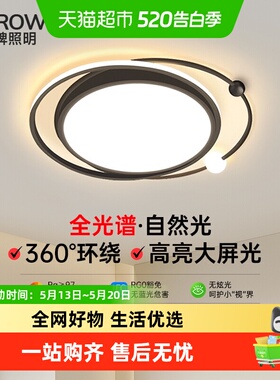 ARROW/箭牌卧室灯LED吸顶灯北欧后现代简约全光谱