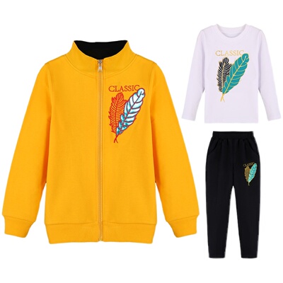 童装春秋新款男孩运动洋气三件套