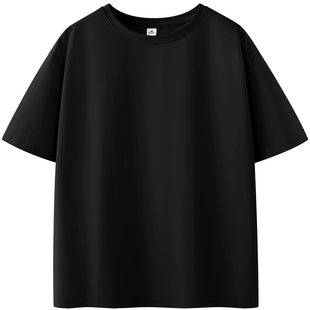 黑色t恤女宽松纯色短袖2025新款夏季韩版体恤原宿风半袖上衣白色