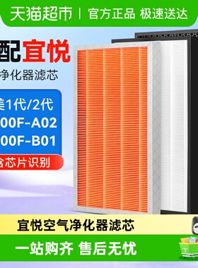 适配宜悦空气净化器滤芯KJ600F-B01/PKJ-GT200/KJ200F滤网
