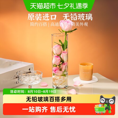 帕莎帕琦玻璃花瓶延长鲜花保鲜