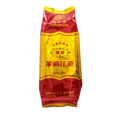 猴王牌 花草绿茶休闲下午茶饮品解腻批发茉莉花茶100g/袋5星特级