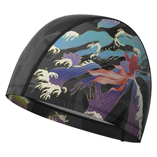 飞鱼未来泳帽男女专业时尚长发专用不勒头成人儿童针织温泉游泳帽