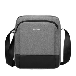 男士斜挎包韩版潮流休闲男包竖款小背包旅行包牛津纺商务包单肩包