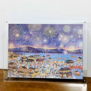 亚克力拼图框2000片花火夜游96 3层大画框相框定制尺寸 68cm专用2