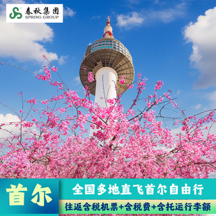 上海/杭州/扬州/南京/无锡直飞韩国首尔4~5天往返机票尾单 自由行