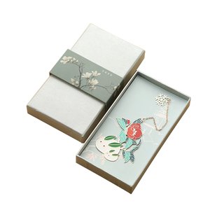 雪兔山茶金属书签中国风古典故宫文创小清新教师节毕业礼物刻字