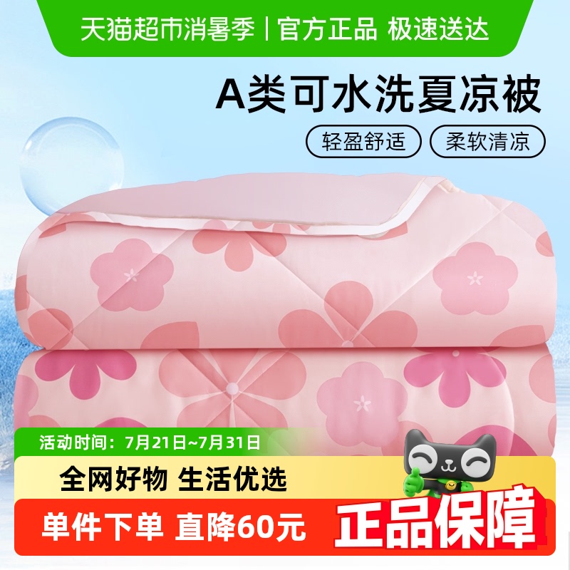 CROWN皇冠清雅系列空调被A类夏凉被子夏季单双人被芯家用机洗水洗
