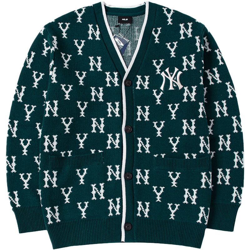 【自营】MLB夹克复古老花上衣男装女装运动休闲服开衫V领针织外套,运动服/休闲服装,运动茄克/外套,淘宝优惠券,粉丝福利购,淘宝优惠卷