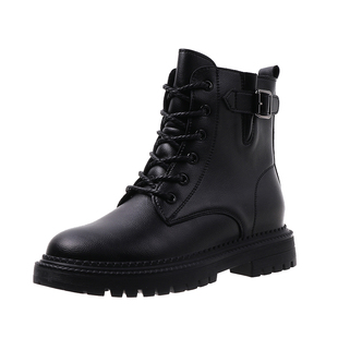 珍妮公主2021冬季新款帅气马丁靴女英伦复古真皮靴子百搭防滑短靴