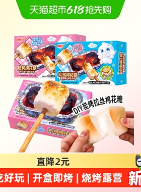 金稻谷自嗨炭烤棉花糖组合84g梳打饼干炉煮茶露营烧烧烤棉花糖果