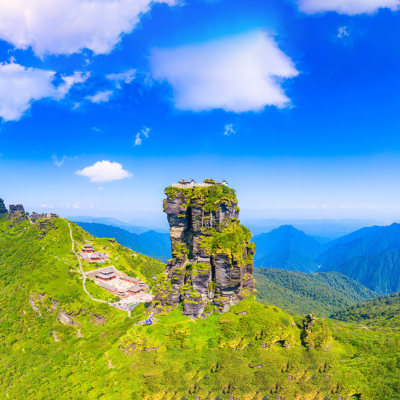 【周边游】贵州旅游贵阳铜仁梵净山一日游纯玩红云金顶蘑菇石