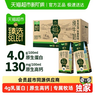 臻选新希望睿浓4.0蛋白高钙纯牛奶200ml 24盒