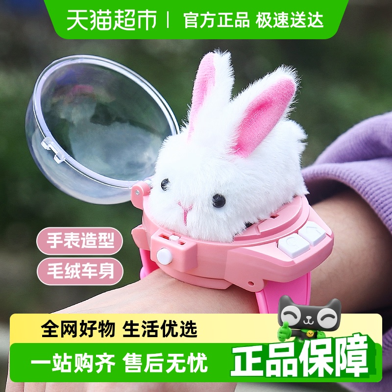 手表遥控毛绒小汽车儿童益智玩具