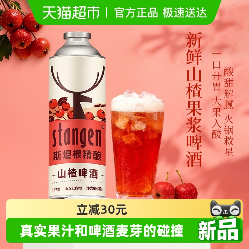 斯坦根精酿山楂果味啤酒6桶装