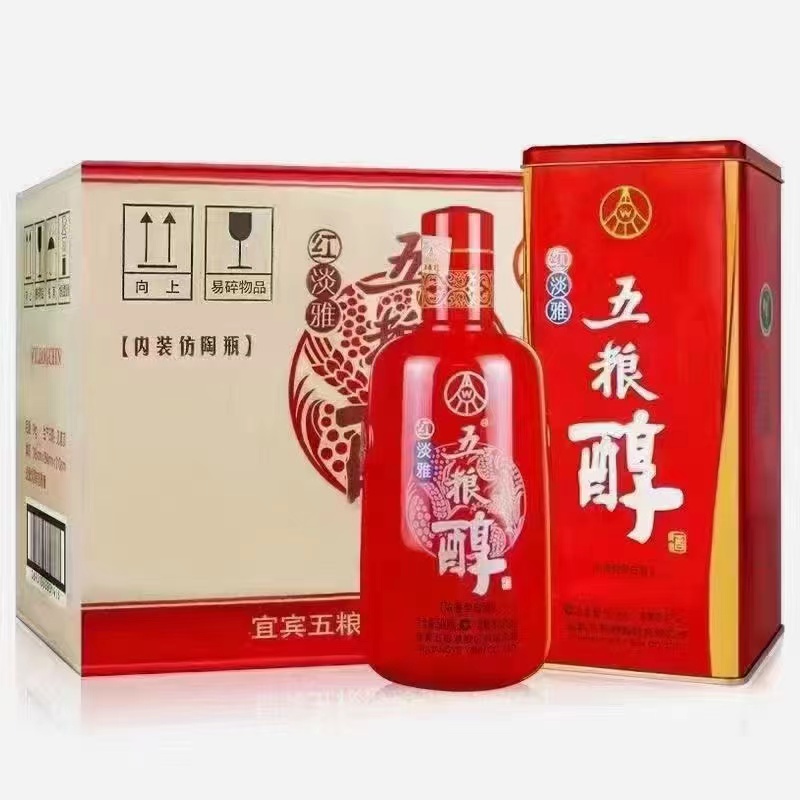 五粮醇 红淡雅浓香型白酒50度500ml 五粮新口感 健康更真情