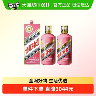 送禮袋 貴州茅臺(tái)生肖紀(jì)念 乙巳蛇年醬香白酒53度500ml 2雙瓶