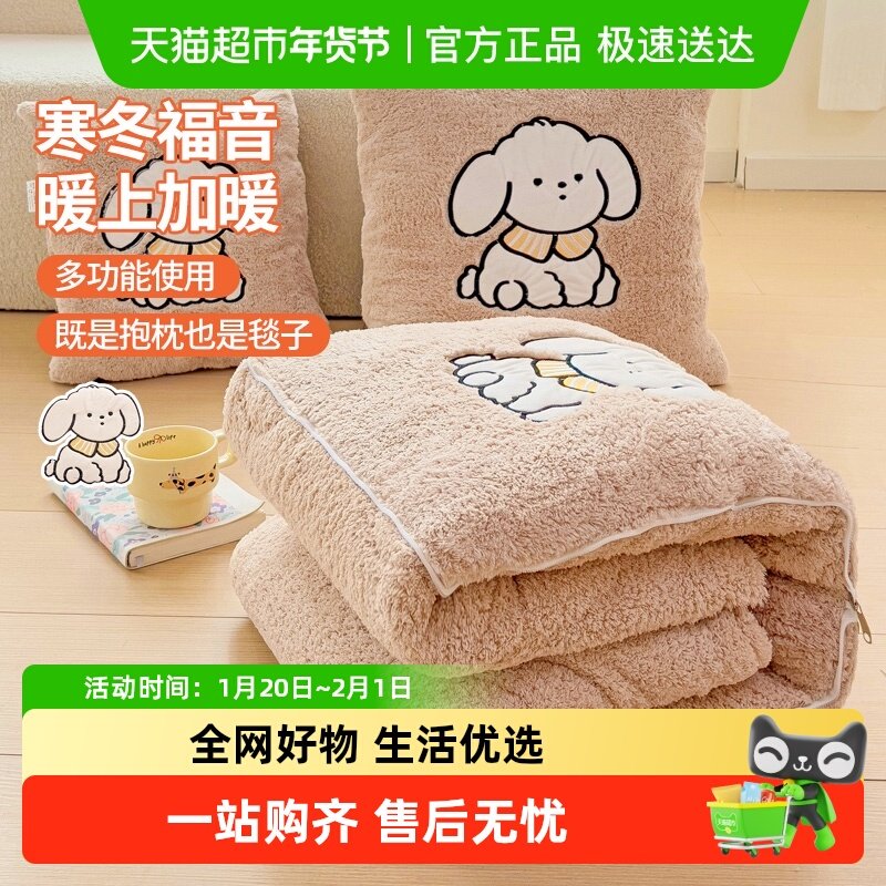 俞兆林抱枕被子两用加厚办公室折叠午睡枕头毯子沙发汽车靠枕,床上用品,化纤被,淘宝优惠券,粉丝福利购,淘宝优惠卷