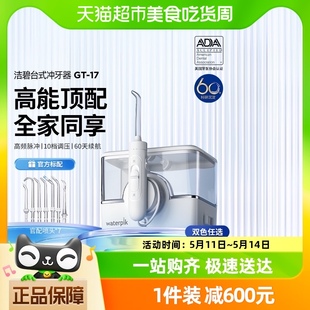 冲牙器水牙线洗牙器正畸专用GT17官配7只喷头 waterpik 洁碧台式