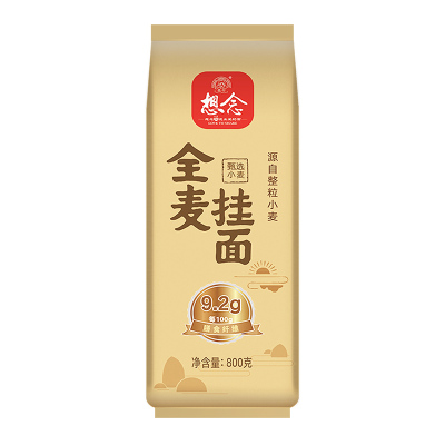 想念全麦面条富含膳食纤维