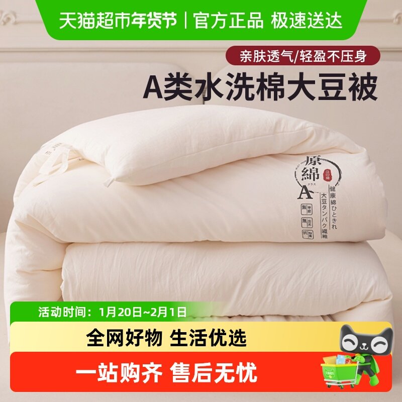 A类超柔母婴大豆纤维被子四季款原棉大豆被加厚酒店冬被春秋被芯,床上用品,化纤被,淘宝优惠券,粉丝福利购,淘宝优惠卷