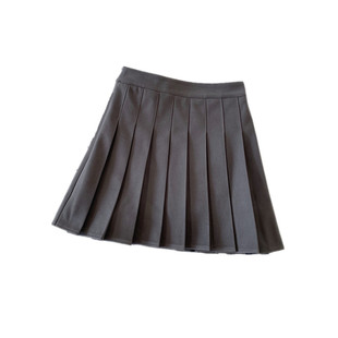 加大码毛呢不显跨百褶裙女秋冬高腰显瘦a字短裙胖mm学院风半身裙