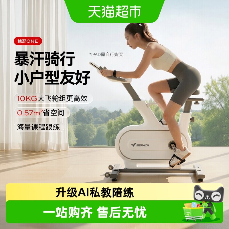 麦瑞克动感单车家用智能超静音室内专业骑行健身运动器材绝影one