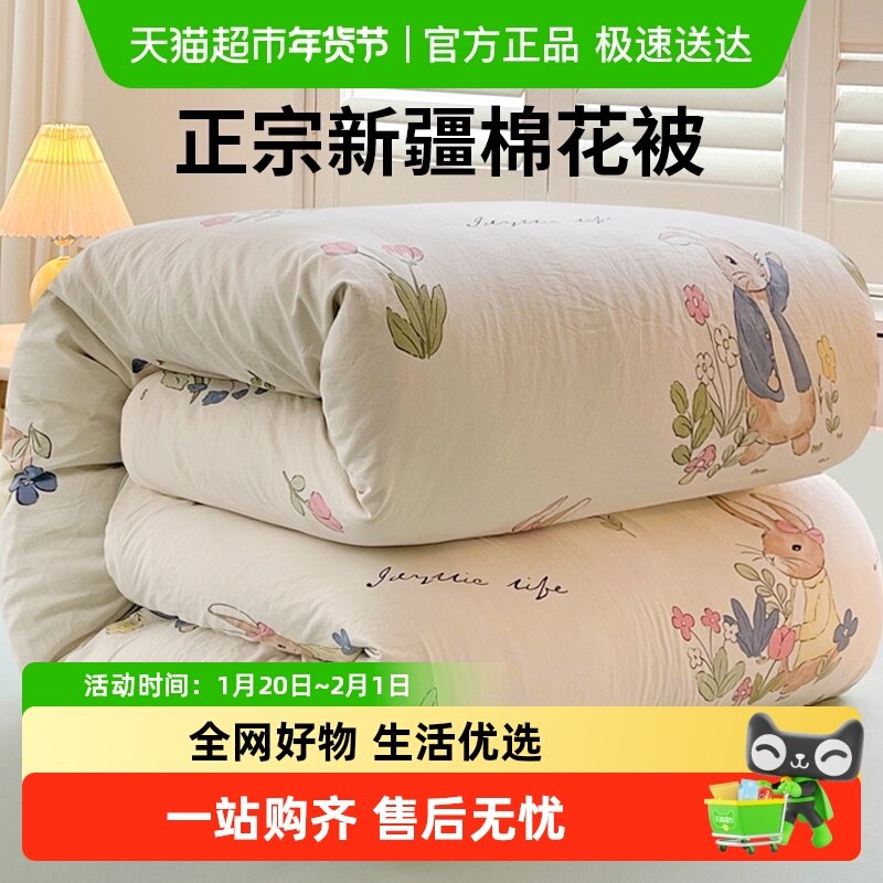 新疆棉花被子冬被芯冬季加厚保暖春秋被棉絮儿童单人学生四季通用,床上用品,棉花被,淘宝优惠券,粉丝福利购,淘宝优惠卷