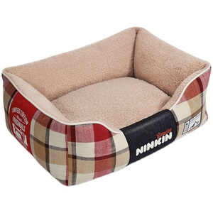Ninkin毛绒可拆洗狗窝小中型犬秋冬狗床泰迪博美巴哥柴犬边牧狗床