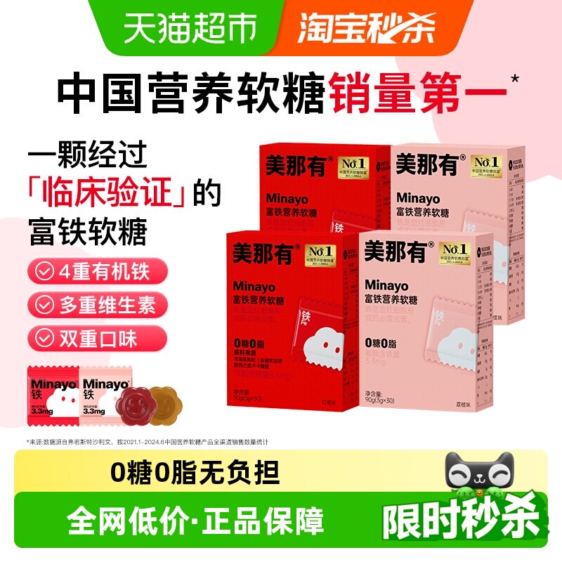 Minayo富铁营养软糖女性孕妇图片