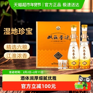 双沟珍宝坊圣坊42度520ml*2瓶礼盒浓香型白酒节日送礼口感绵柔