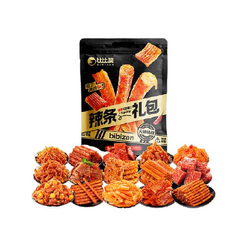 比比赞素食麻辣辣条零食