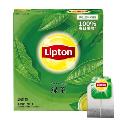 Lipton立顿 绿茶200g/盒装火锅烧烤饭店解腻解渴分享装