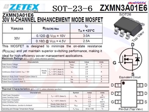 ZXMN3A01E6   SOT23-6