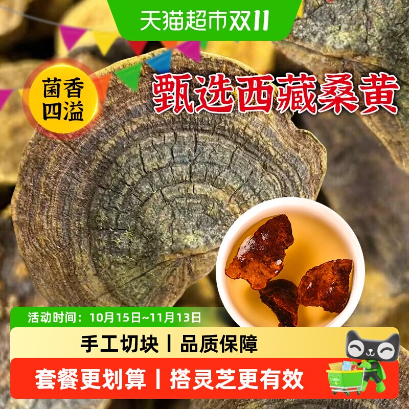 45年桑黄西藏桑树粉茶泡水灵芝片灵芝孢子粉中草药材