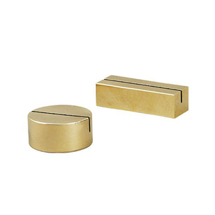 蘑菇空间 黄铜复古名片座 卡片照片架 咖啡店出餐展示托 号牌底座