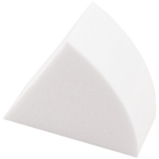 仟慕秀 白色三角皮面粉扑NBR化妆海绵美妆蛋彩妆蛋不易吃粉不变大