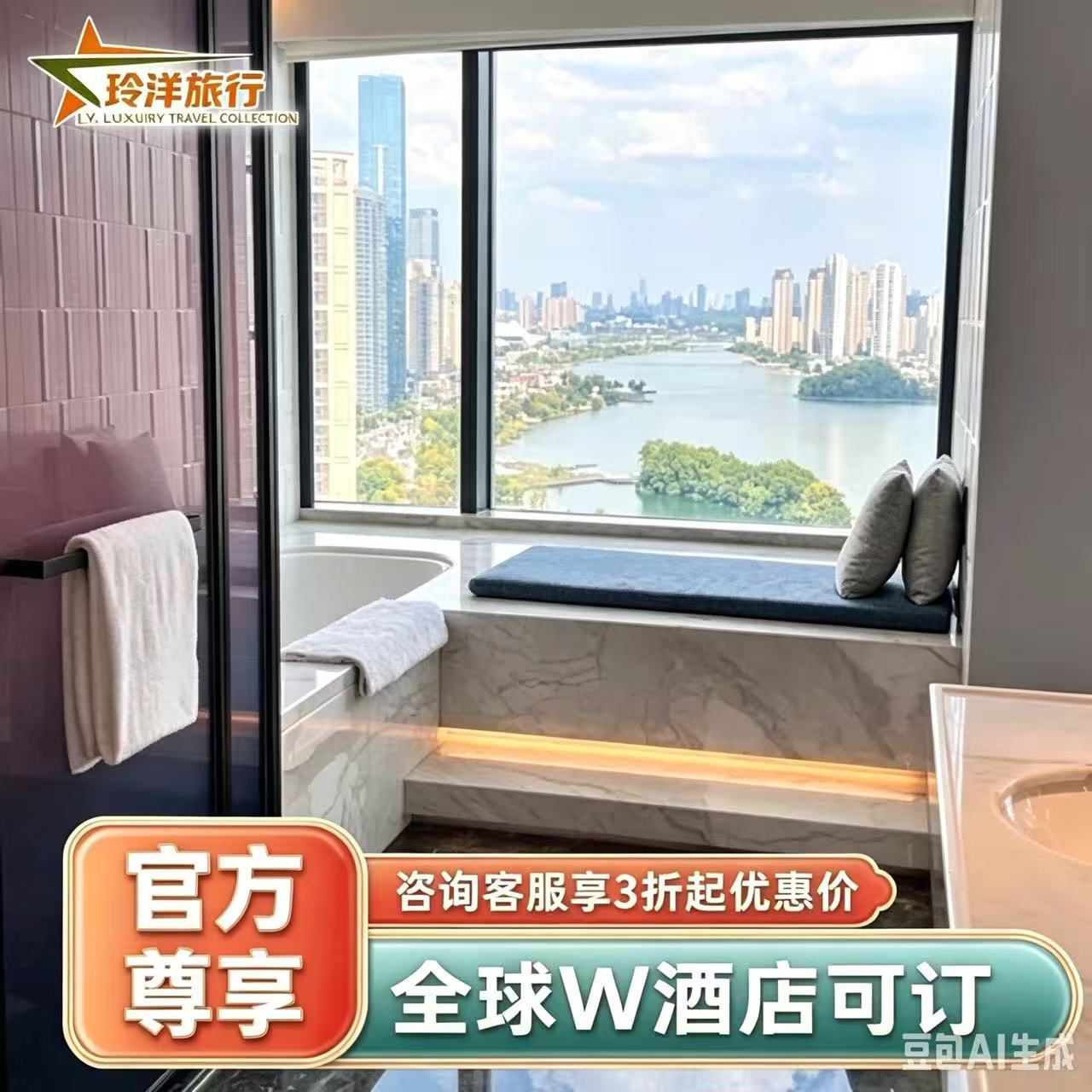 全国W酒店通兑特惠套餐协议价住宿代预订/成都长沙广州上海外滩