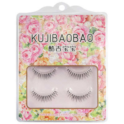 日常立体卷曲单丝超细假睫毛妆感