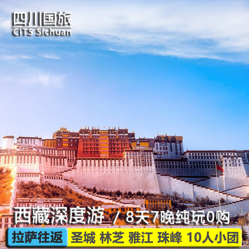 西藏旅游拉萨出发全景深度八日游跟团林芝10人小团包车私家团纯玩