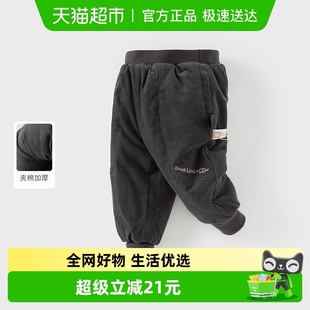 灯芯绒棉裤 戴维贝拉儿童裤 女童男童夹棉束脚长裤 新款 子2025冬装