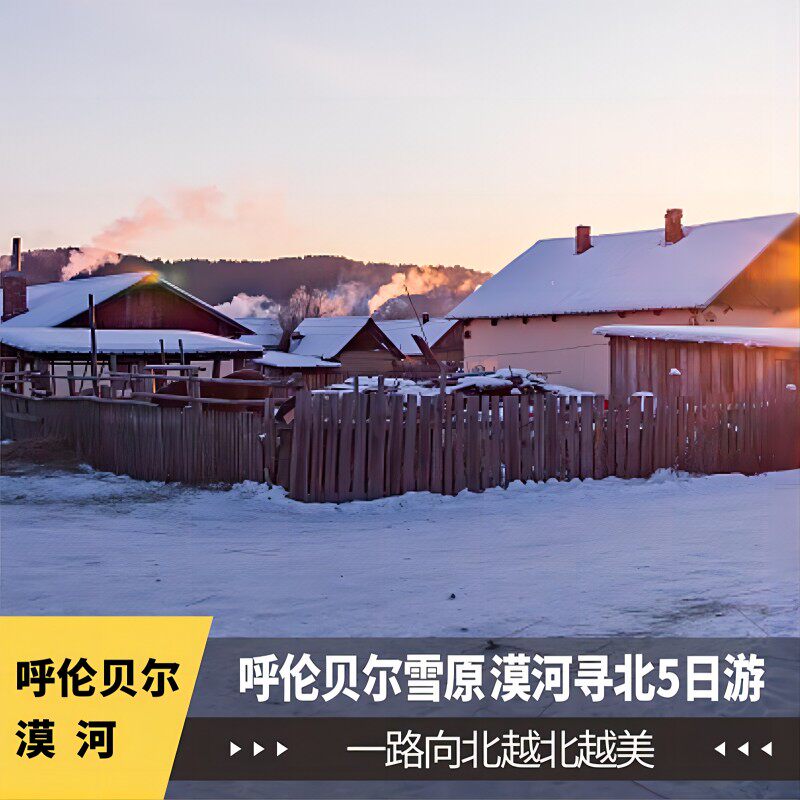 呼伦贝尔大草原 漠河寻北 夜拍北极光 喂驯鹿 北极村  5天4晚