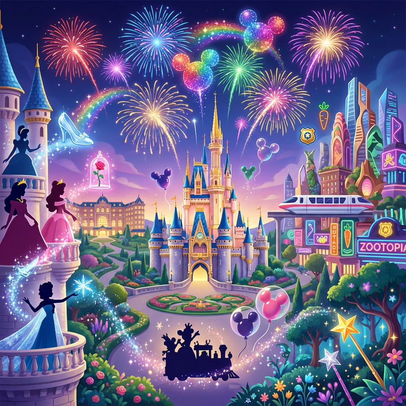 上海迪士尼乐园景点门票多人套餐+1晚上海鹿安花园酒店含早赠景区往返接送